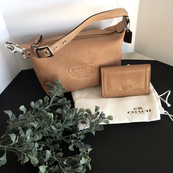 Coach Retired Leather Mini Bag With Matching Card Wallet - Picture 3 of 16